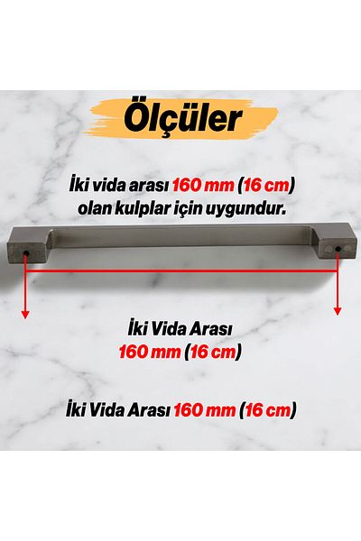 Badem10 Meram (160 mm - 16 cm) Mobilier din metal inox Sertar de bucătărie Dulap dulap Capac mâner Mâner