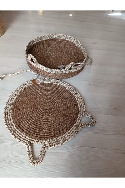 Home El Yapımı Doğal Hasır ve Halat Kedi Yatağı – Şık ve Konforlu Tasarım