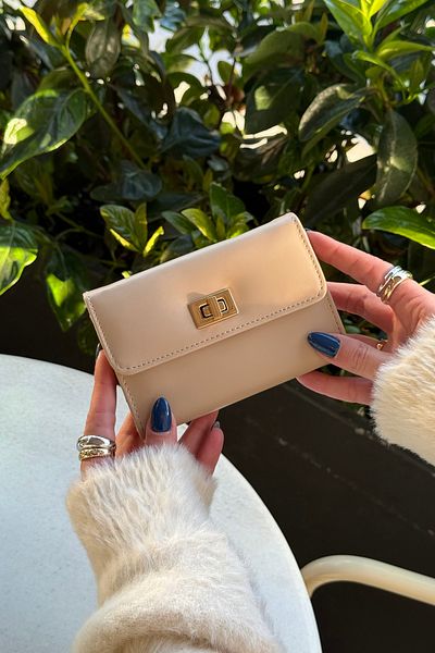 klovi Faux Leather Card Holder Detail Maxi Size Wallet