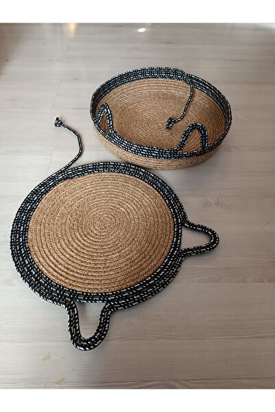 Home El Yapımı Doğal Hasır ve Halat Kedi Yatağı – Şık ve Konforlu Tasarım