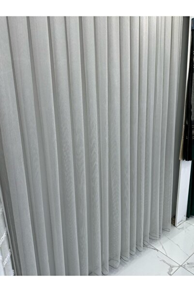 beatiful Tulle Curtain 1/3 Folded Pleated Pipe Pleated Gray Color Heavy Weight New Season