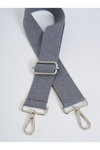 fluffy Mute Bag Γκρι Ρυθμιζόμενη λαβή τσάντας Γκρι (ΒΑΜΒΑΚΙ) 110 cm Π: 4 cm