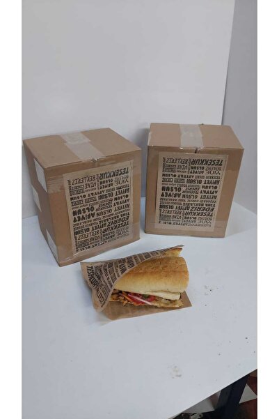 ambalajtoptancısı Sandviç , Yarım Ekmek , Fast Food Kese Kağıdı 13 Cm X 18 Cm 100 Adetli