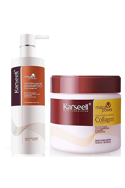 Karseell مجموعة شامبو وبلسم كارسيل شامبو وقناع للشعر بزيت الأرجان والبروتين لعلاج الشعر بعمق