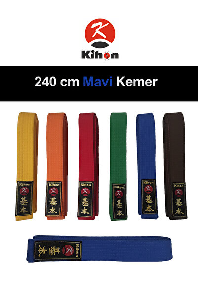 Kihon Mavi Kemer 240 cm Karate / Judo / Aikido / Taekwondo Kemer