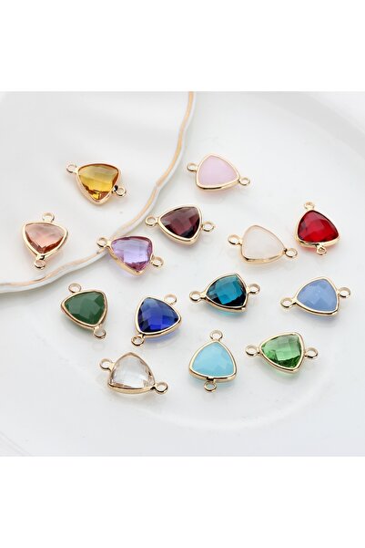 Choice سلاسل من الزجاج الكريستالي متعدد الألوان مع موصلات نحاسية ذات فتحتين و...