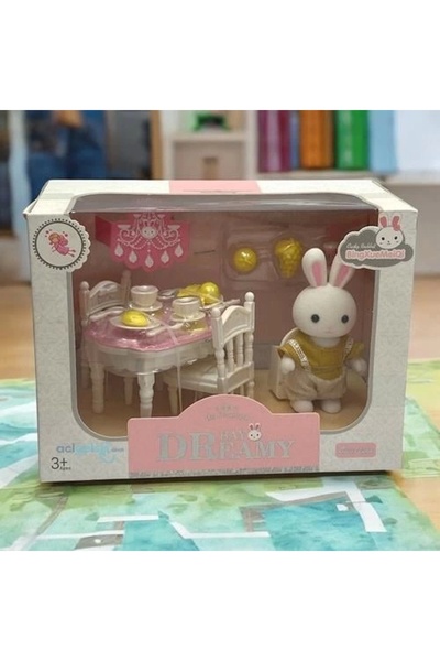 MEGA Bay Dreamy Mini Tavşan Aksesuarlı Yemek Masası Seti