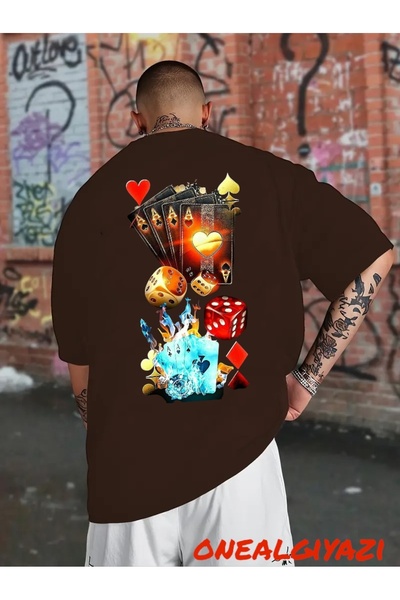 oneagılyazı Tricou oversize cu imprimeu pe spate