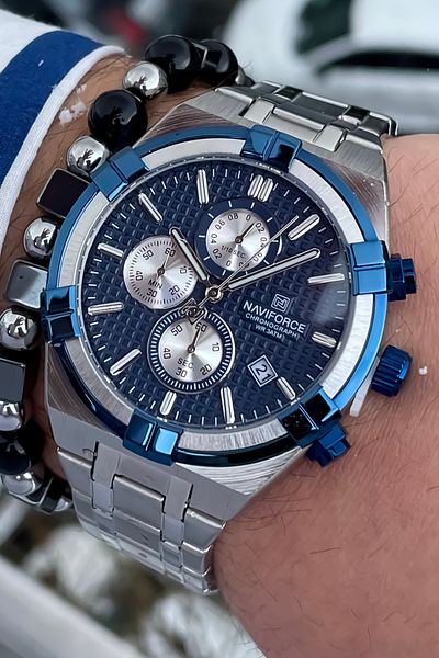 Naviforce New Season Steel Cord Men's Wristwatch Bracelet with Gift Father's Day Gift