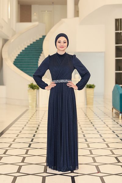 Modarafta Plus Size Dila Hijab Evening Dress