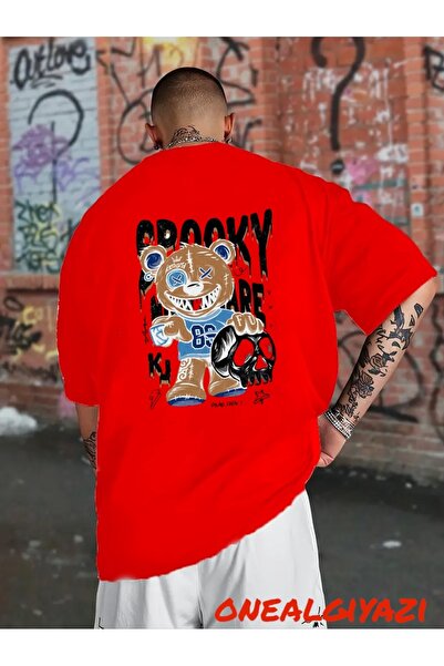 oneagılyazı Tricou supradimensionat cu imprimeu pe spate SPOOKY BEAR