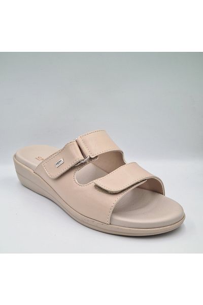 Ceyo 9863-1 Beige Color Anatomical Velcro Women's Slippers