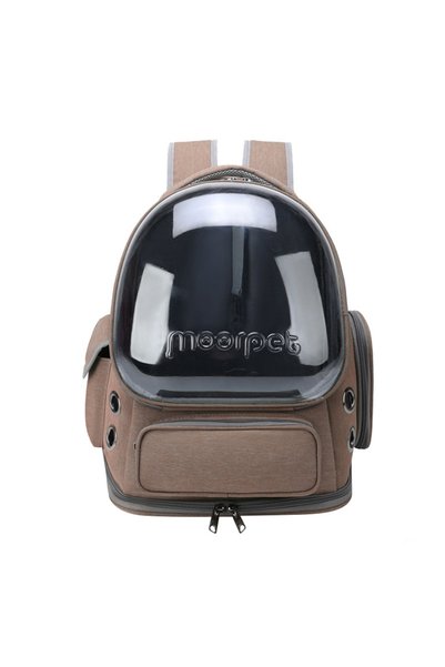 Choice Kaki Transparent Pet Cat Carrier Bag Outdoor Travel Backpack for Cats ...