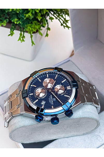 Naviforce New Season Steel Cord Men's Wristwatch Bracelet with Gift Father's Day Gift