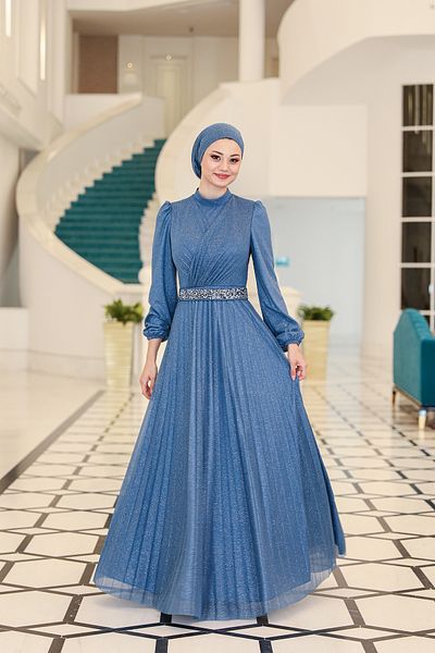 Modarafta Plus Size Dila Hijab Evening Dress