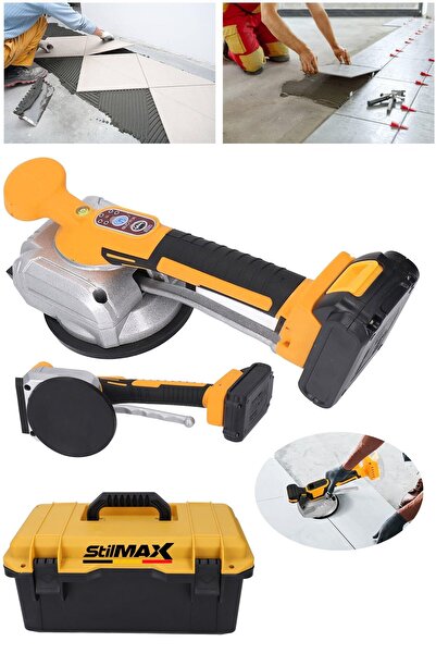 stilmax Çift Akülü Yüksek Torklu 48V Fayans Tutma Yerleştirme Makinesi Kilitli Profesyonel Vantuz Makinesi