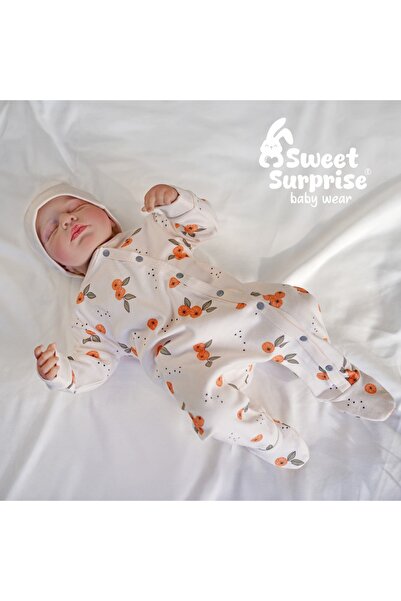 Butik SWEET SURPRISE ORGANİK TATLI MANDALİNA KREM PATİKLİ TULUM VE ŞAPKA YENİ...