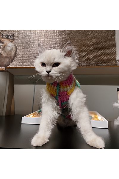 Lady Fify Colorful Pompom Vest for Cat Dog