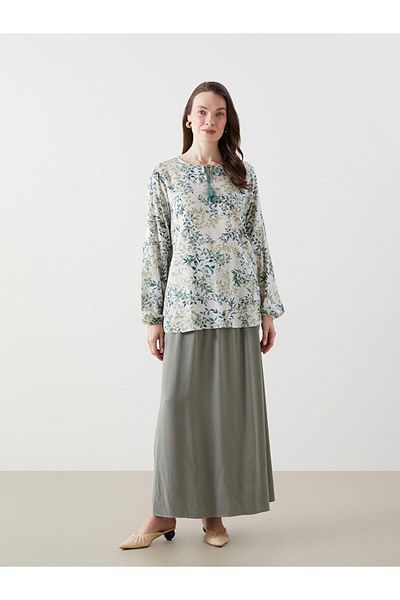 LC Waikiki Lcw Grace Floral Women's Blouse with Tie-Up Collar