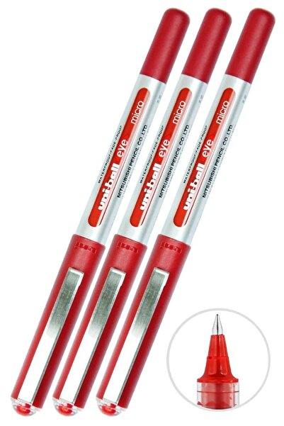 Artlantis Κόκκινο στυλό πιλότου 3 τεμαχίων Uniball Eye Micro 0,5 mm Roller Pi...
