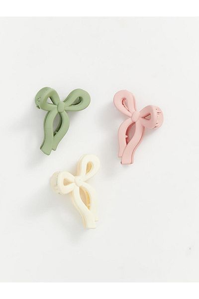 LC Waikiki Lcw Accessories Mixed Bow Detailed Women's Hair Clip Set of 3