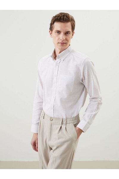 LC Waikiki Ανδρικό πουκάμισο LCWAIKIKI Classic Regular Fit Dobby με τσέπες
