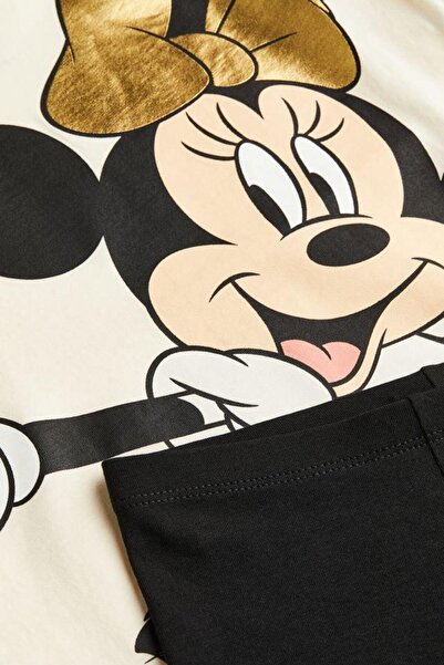 Pink Hippo Kids Kız Çocuk Baskılı T-shirt ve Tayt Şortlu Alt Üst Takım