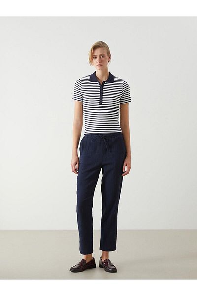 LC Waikiki Pantaloni de damă LCW Vision cu textura elastică în talie