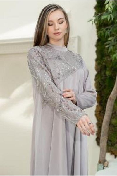 YAFA CLOTHING & ACCESSORIES Beige Sequined Dress