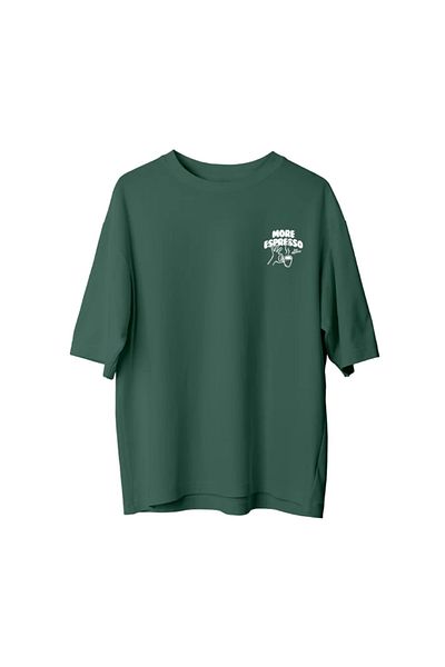 npLStore Unisex More Espresso Printed Oversize 100% Cotton T-Shirt