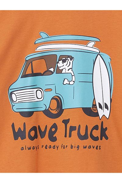 LC Waikiki Tricou LCW Kids Crew Gât din bumbac pieptănat pentru bebeluși