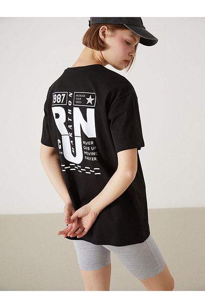 LC Waikiki Tricou oversize pentru damă, cu imprimeu XSIDE ACTIVE
