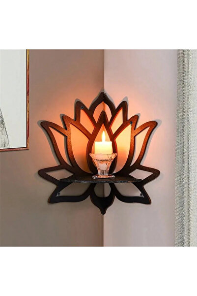 Choice 1pc Lotus Floating Wall Shelf Crystal Shelf Display Home Wood Decor Ae...