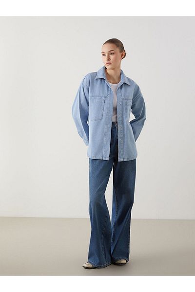LC Waikiki Jachetă de cămașă de jeans pentru femei de sezon nou - S5H333Z8