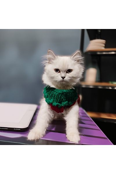Lady Fify Christmas Sweater with Santa Claus for Cat Dog