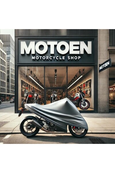 MotoEN Honda Pcx125 Rear Bag Compatible Premium Motorcycle Tarpaulin (Lock Compatible) Black-Grey