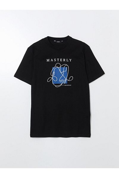 LC Waikiki Ανδρικό μπλουζάκι XSIDE Crew Neck με στάμπα χτενισμένο βαμβακερό