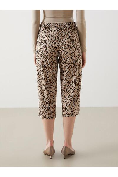 LC Waikiki LCW Grace  Beli Lastikli Desenli Kadın Kapri
