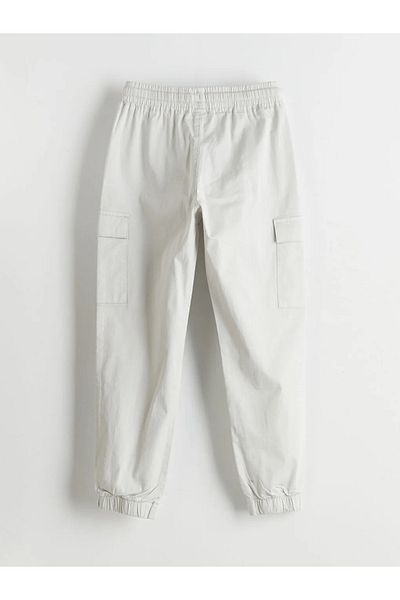 LC Waikiki Lcw Kids Gray Elastic Waist Boys Cargo Jogger Pants