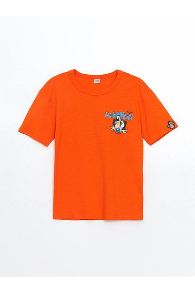 LC Waikiki Lcw Kids Crew Neck Nostalgic Monkey Printed Boys' T-Shirt