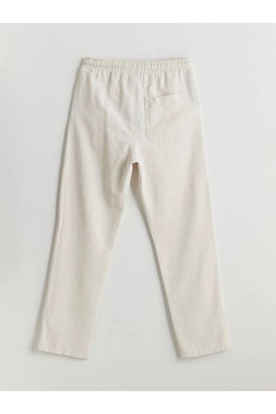 LC Waikiki Lcw Eco Beige Elastic Waist Linen Blended Boy's Pants