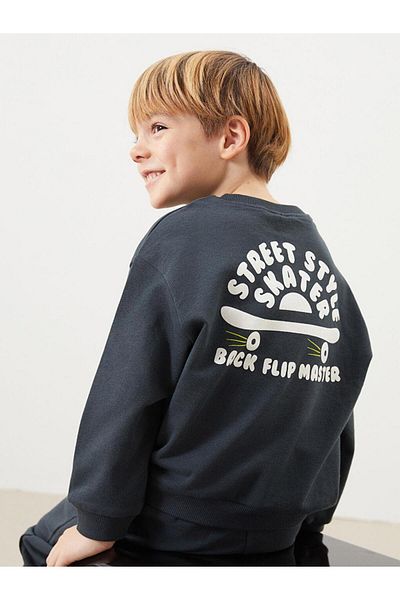LC Waikiki Lcw Kocaoğulları Crew Neck - Boys Sweatshirt and Sweatpants 2-Pack