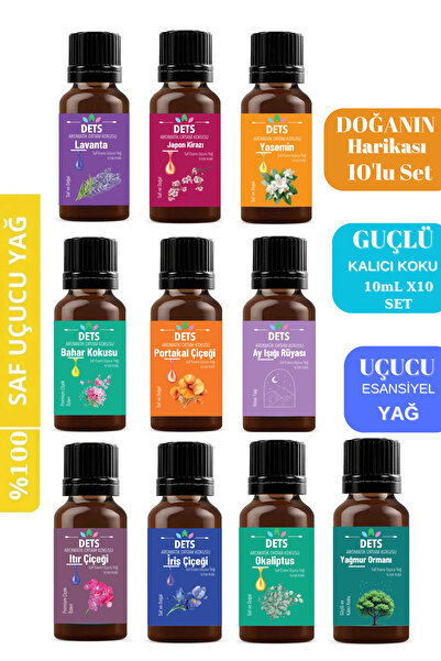 Dets Doğanın Harikası 10'lu Set - Tazelik, Huzur ve Canlılık İçin | %100 Doğa...