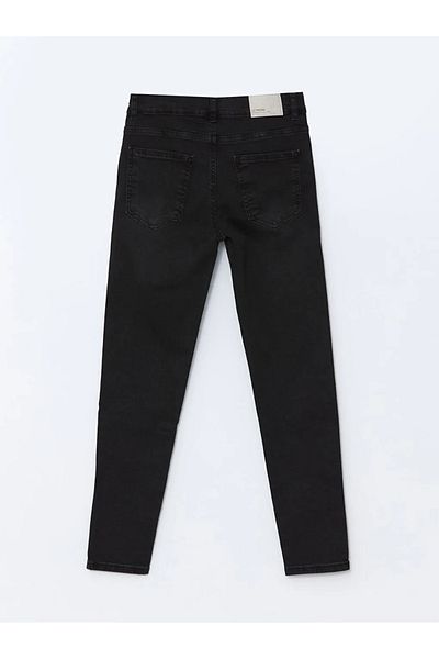LC Waikiki Lcw Kids Black Boys' Jeans Pants with Adjustable Elastic Waist
