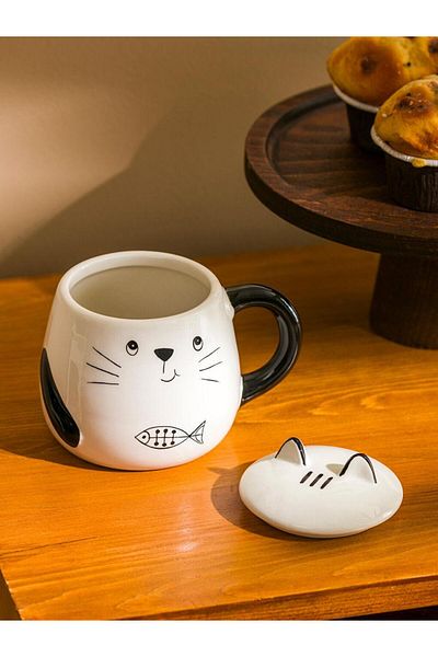 LC Waikiki Lcw Home Porcelain Mug with Cat Figure