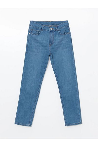 LC Waikiki Pantaloni de jeans pentru băieți LCW Kids Indigo cu talie elastică reglabilă