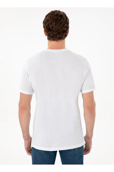 U.S. Polo Assn. Ανδρικό μπλουζάκι με κανονική εφαρμογή polo assn με λαιμόκοψη