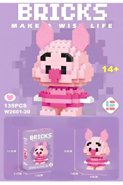 sağlıkçı shopping trend aksesuar Bricks Winnie The Pooh Piglet Yap boz 3D Puz...