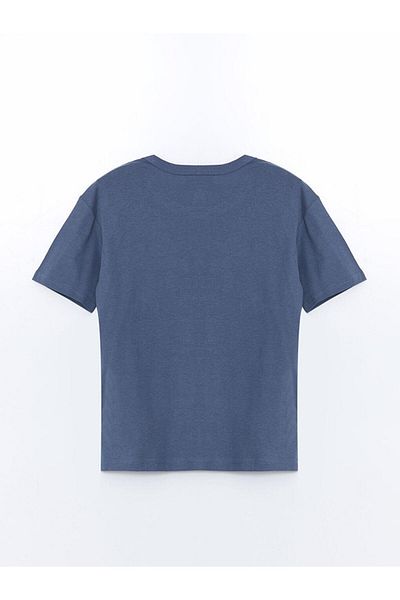 LC Waikiki Tricou pentru băieți din bumbac pieptănat cu imprimeu nostalgic cu maimuță LCW Kids