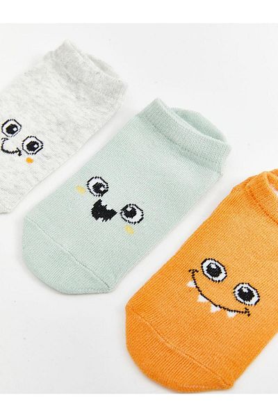 LC Waikiki Lcw Baby Embroidered Baby Boy Booties Socks 3-Pack